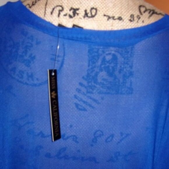 Miss California 3X Royal mesh tunic dress NWT - Picture 8 of 9